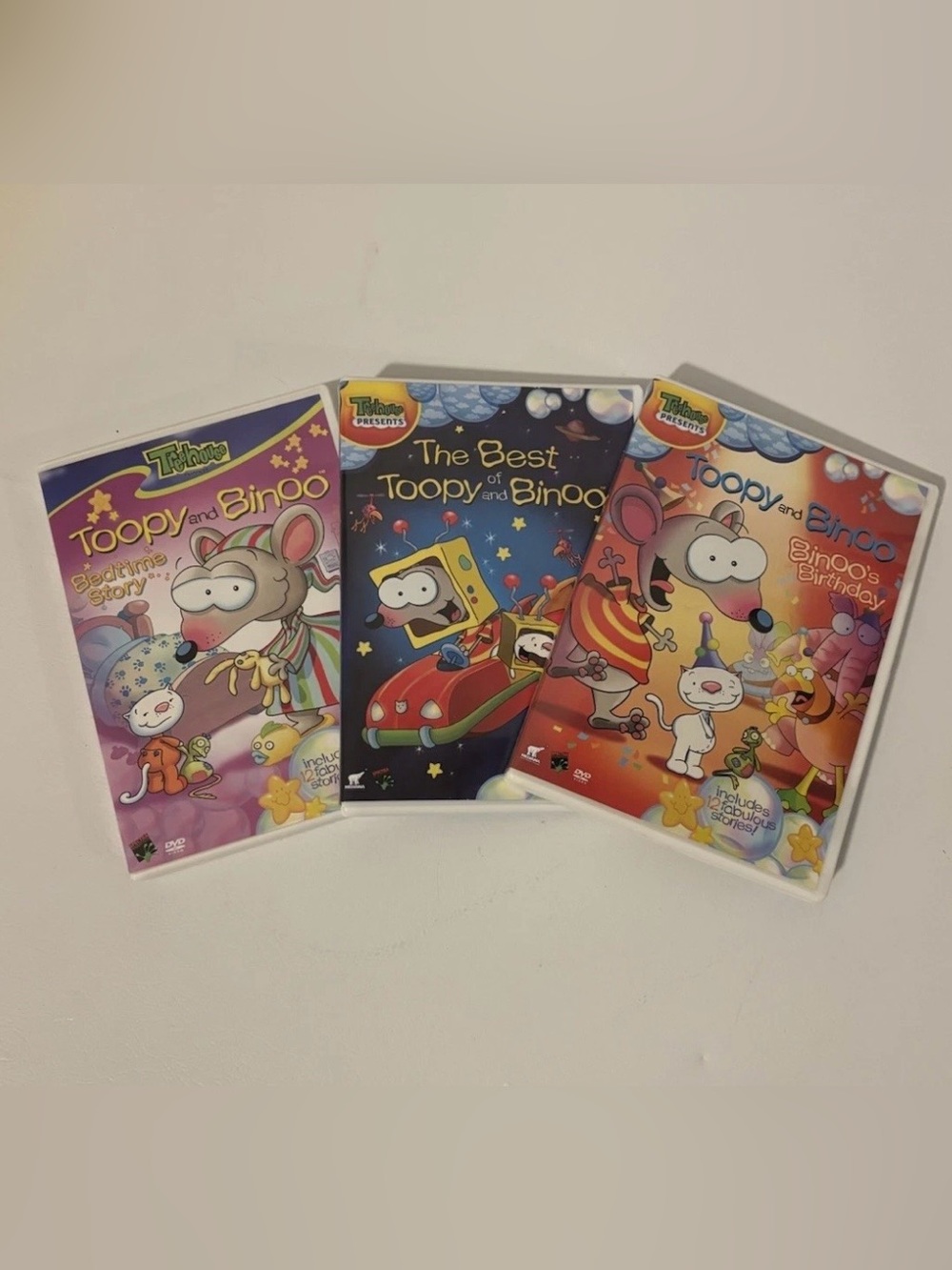 2/20$ 🐮 Toopy And Binoo Lot: BEST OF TOOPY&BINOO-BINOOS BIRTHDAY-BEDTIME DVDs